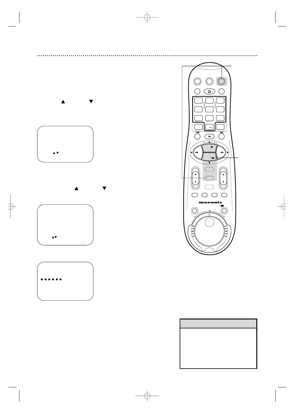 Tape manager (cont’d) 65, Helpful hint, Press the menu button | Marantz MV5100 User Manual | Page 65 / 82