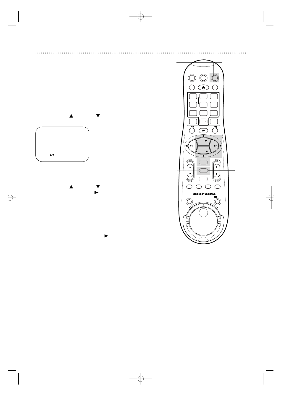 Tape manager (to disable functions) 73 | Marantz MV5100 User Manual | Page 73 / 82