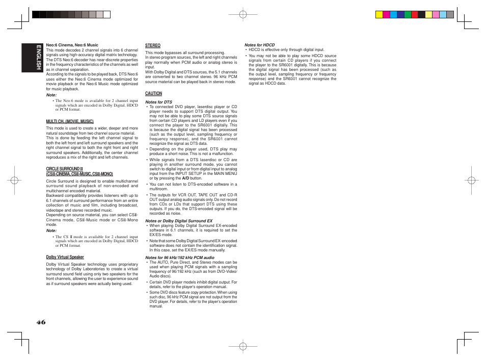 Marantz SR6001 User Manual | Page 50 / 68