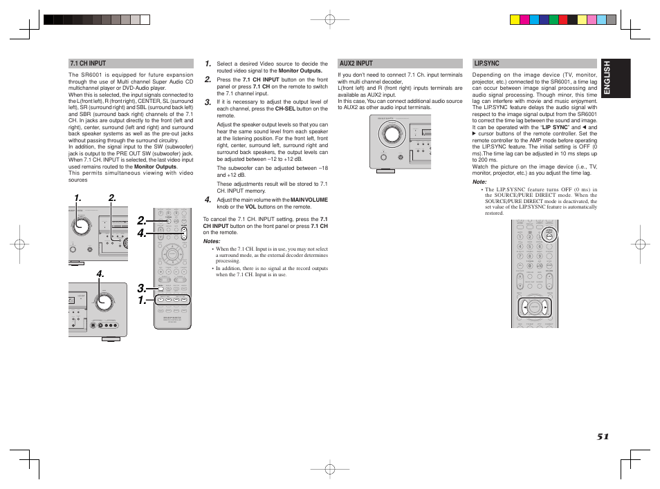 Cat p.scan cat, T.disp f.direct pty tuning preset | Marantz SR6001 User Manual | Page 55 / 68