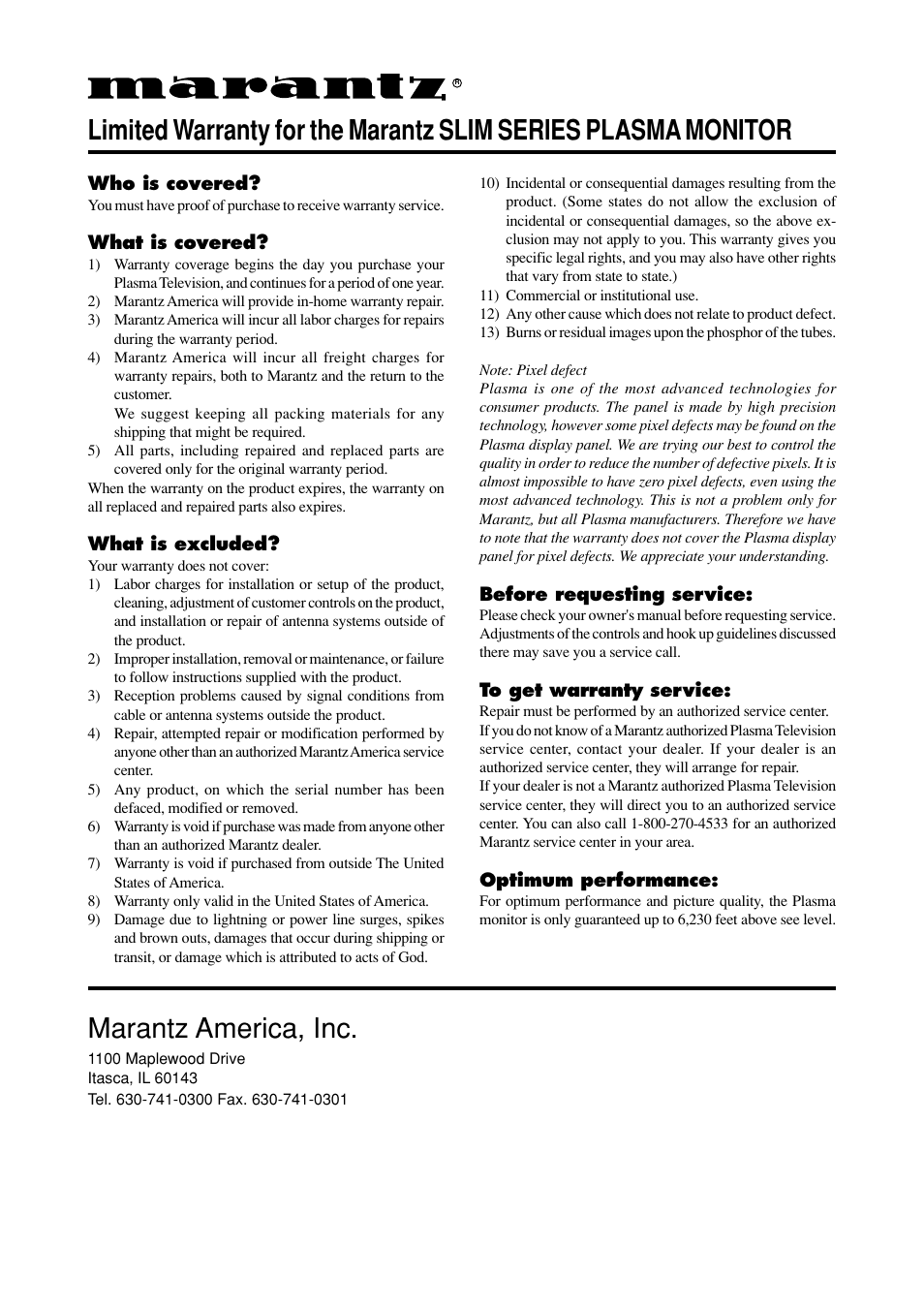Marantz PD4293D User Manual | Page 6 / 64