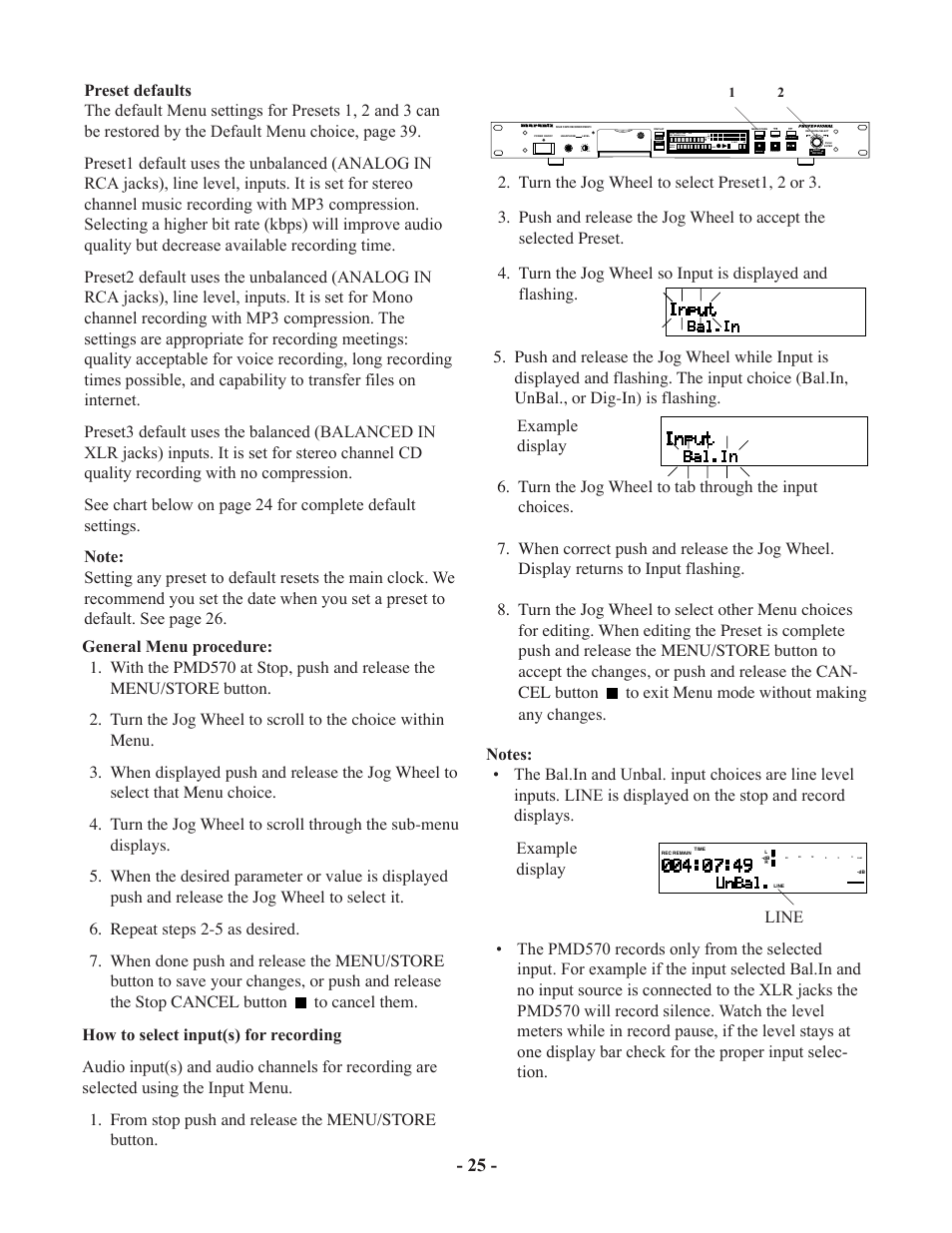 Marantz PMD570 User Manual | Page 25 / 55