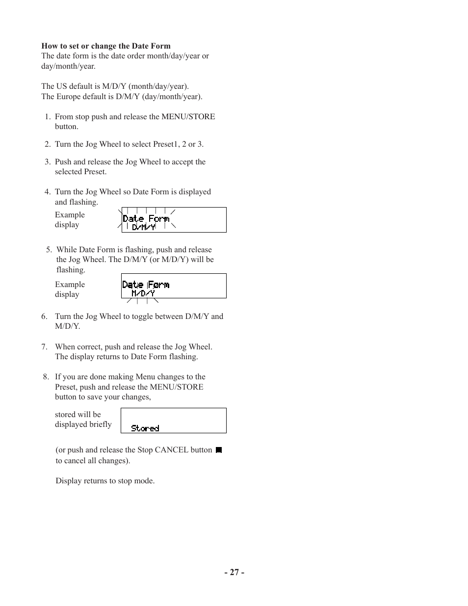 Marantz PMD570 User Manual | Page 27 / 55