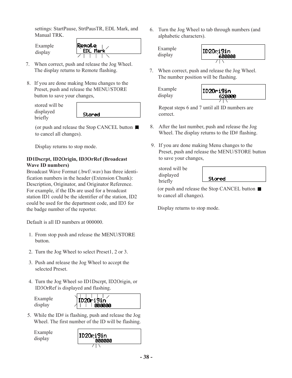 Marantz PMD570 User Manual | Page 38 / 55