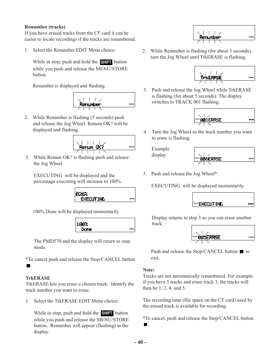 Marantz PMD570 User Manual | Page 40 / 55