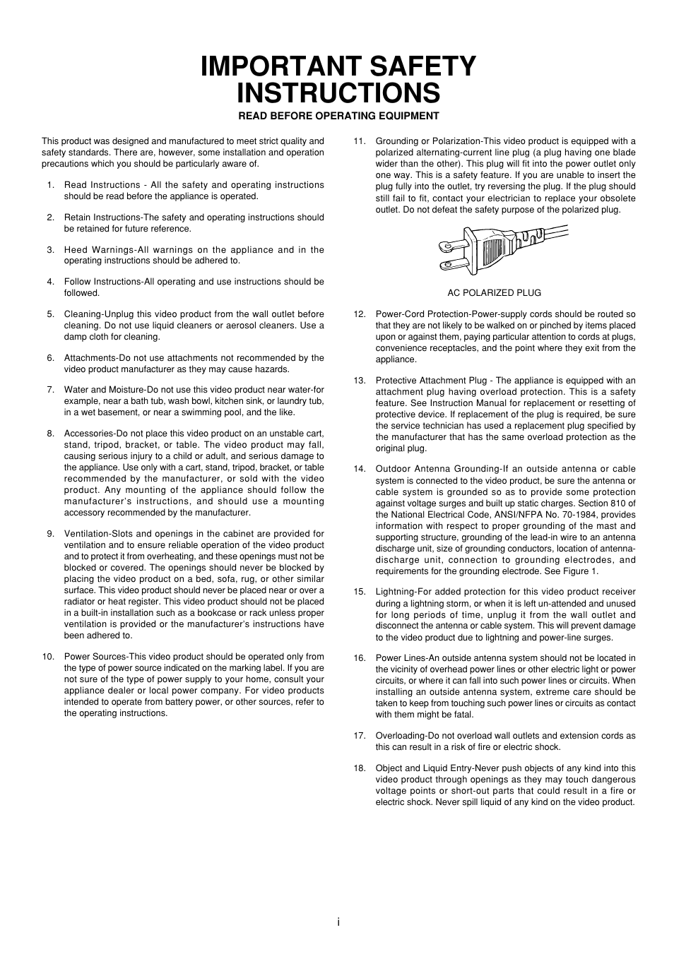 Important safety instructions | Marantz SR5200 User Manual | Page 3 / 33