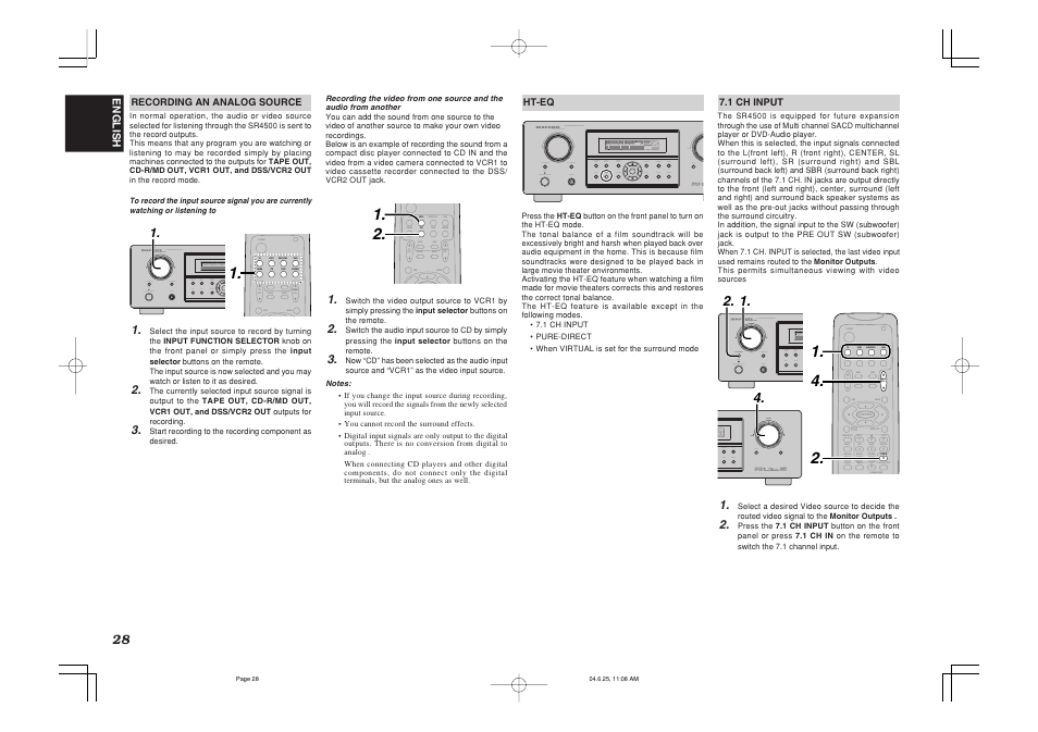 Marantz SR4500 User Manual | Page 31 / 41