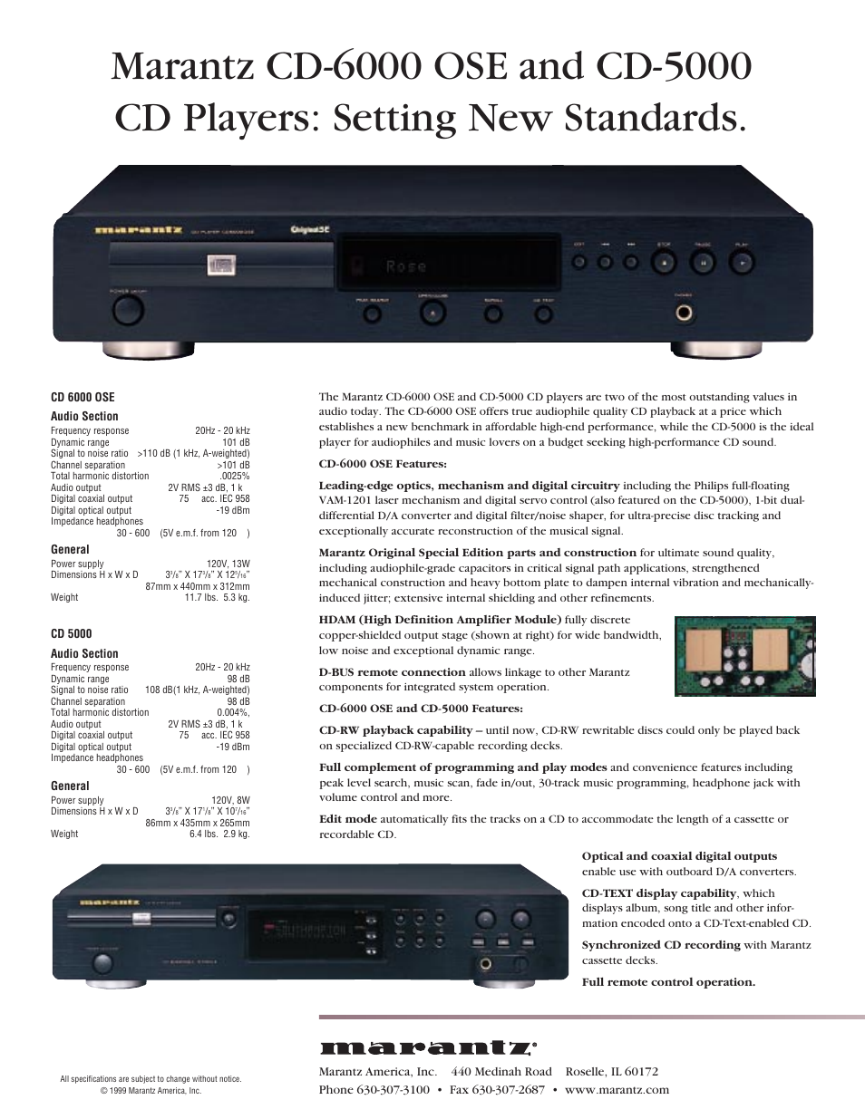 Marantz CD-6000 User Manual | 1 page