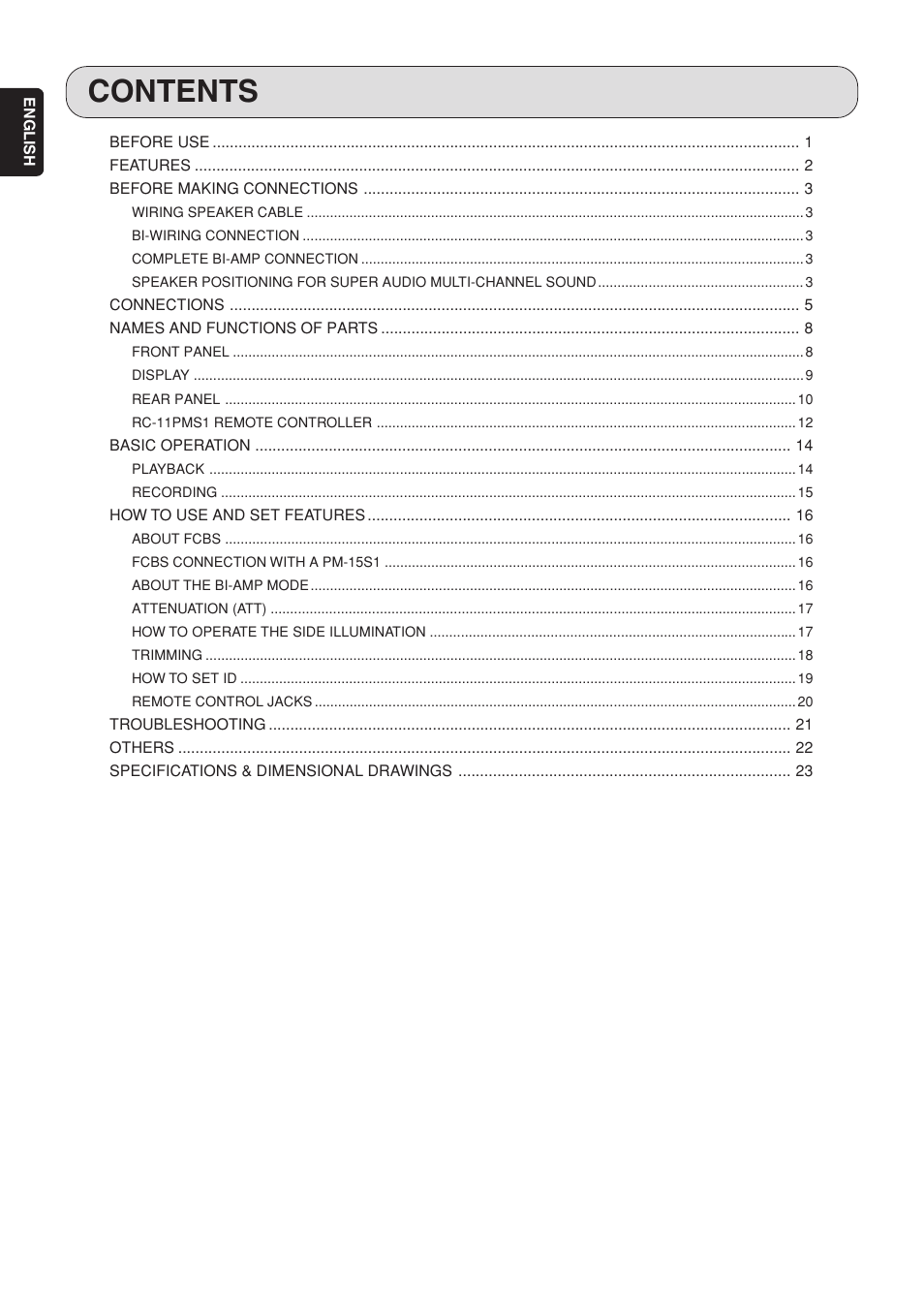 Marantz PM-15S1 User Manual | Page 4 / 28