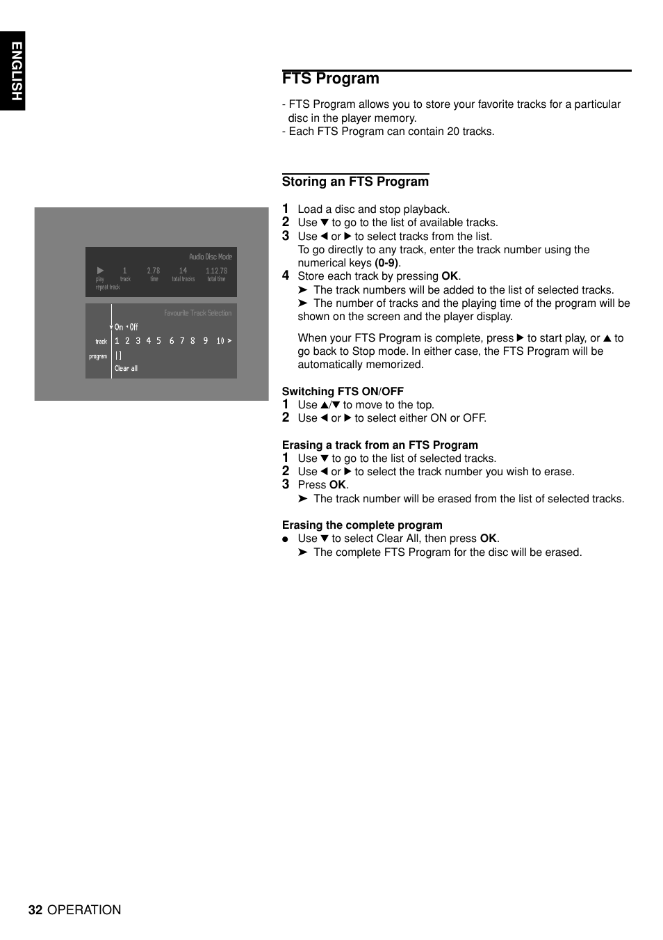 Fts program | Marantz DV4100 User Manual | Page 30 / 35