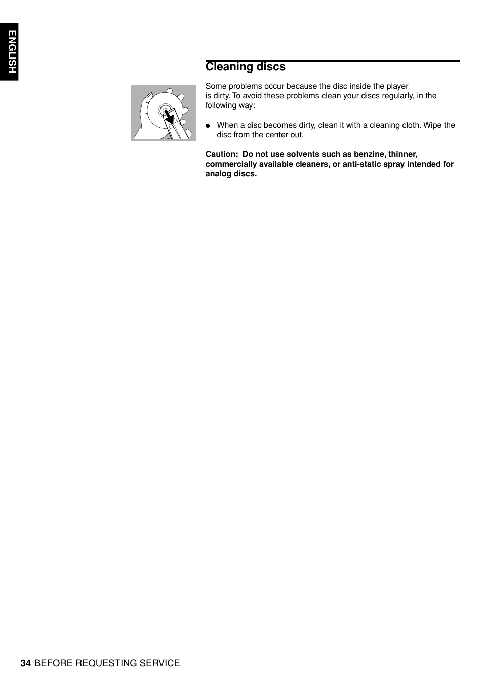 Cleaning discs | Marantz DV4100 User Manual | Page 32 / 35