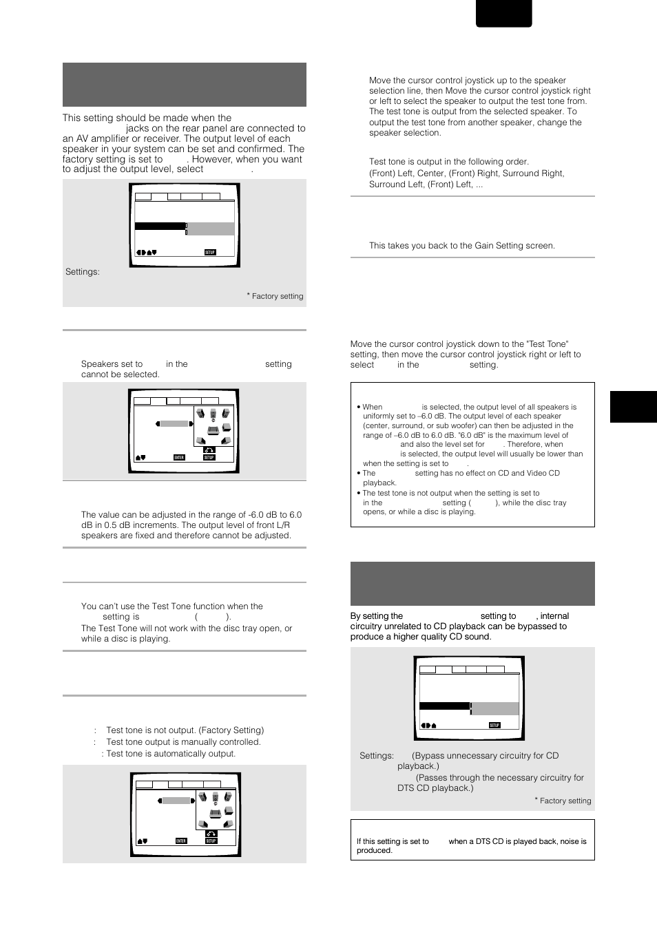 English, When "variable" is selected, When "on" is selected | When "auto" is selected, Adjusting a udio and video settings | Marantz DV-12S1 User Manual | Page 35 / 69