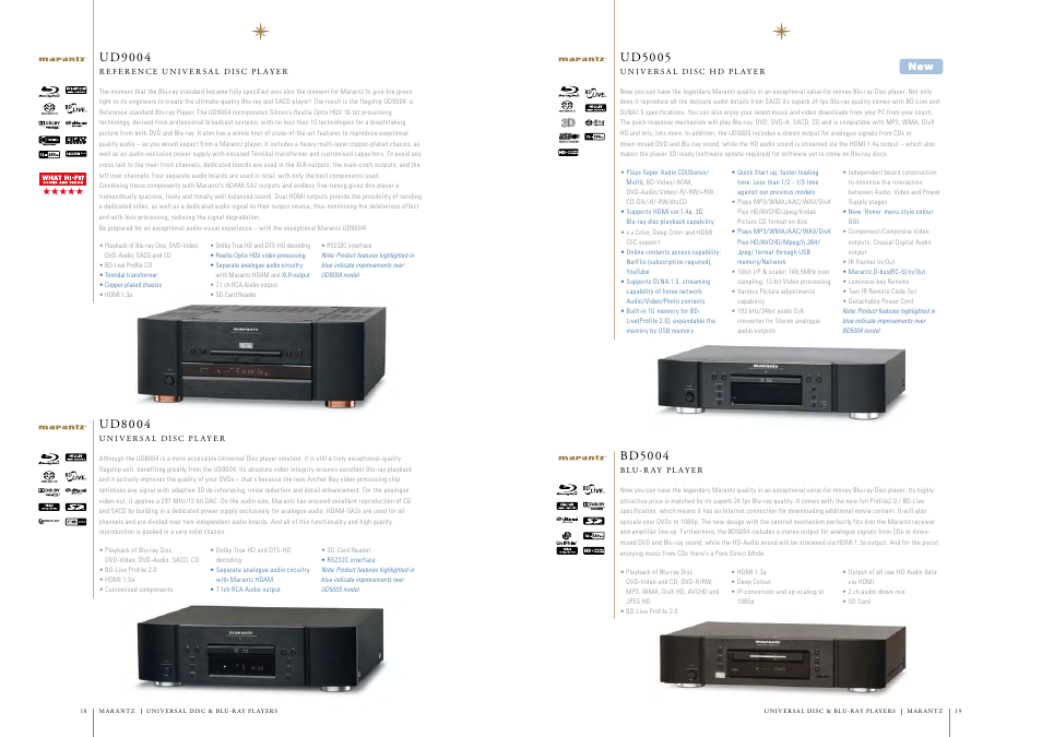 Ud5005, Bd5004 | Marantz AV7005 User Manual | Page 7 / 28