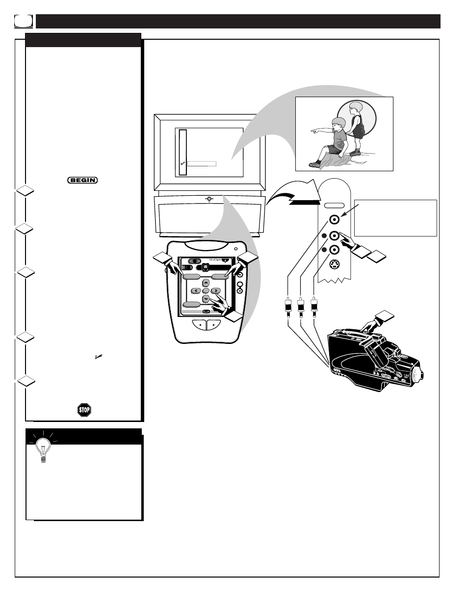 Sing the, Udio, Ideo | Nput, Acks, Continued | Marantz PV6480 User Manual | Page 34 / 56