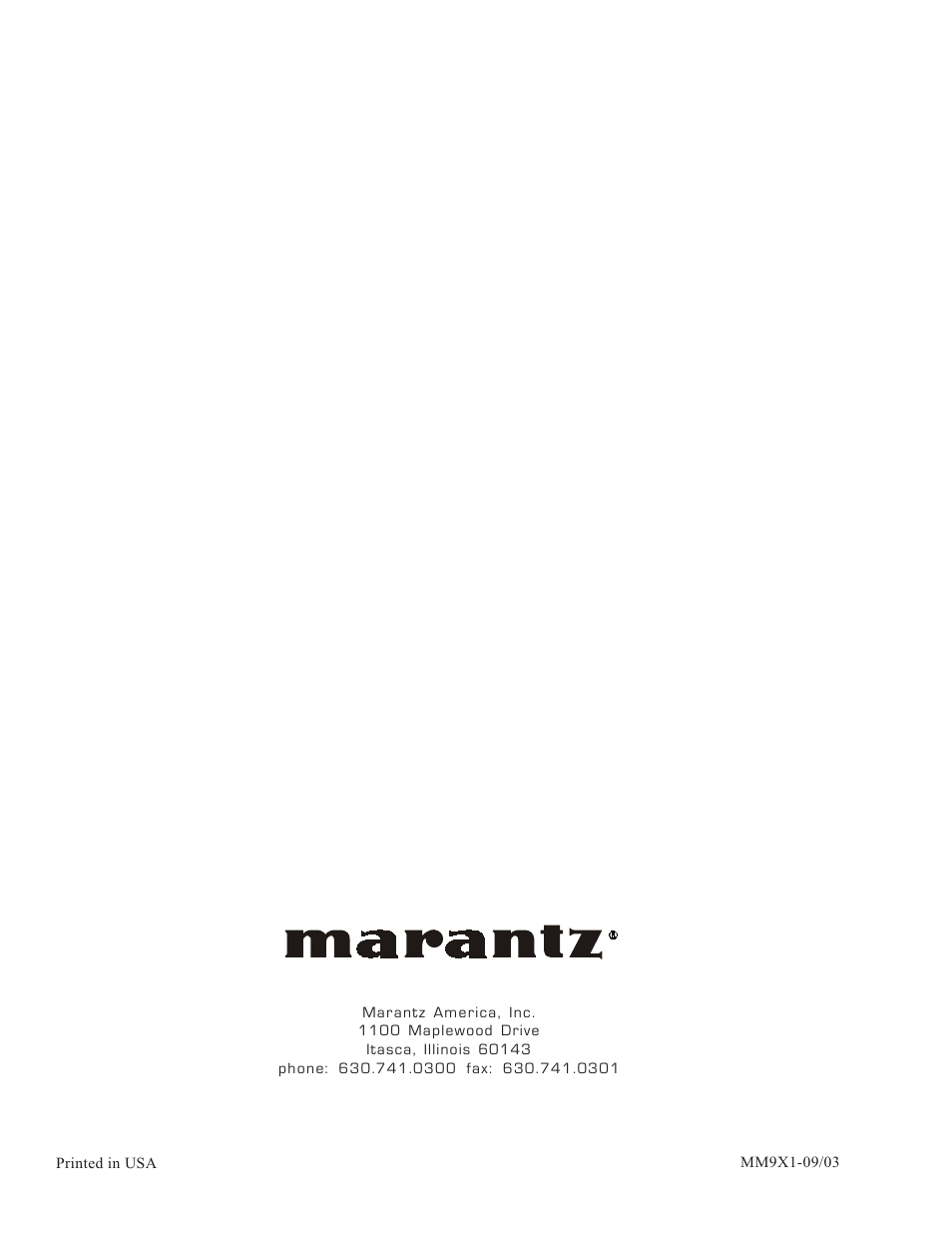 Marantz MM9360 User Manual | Page 12 / 12