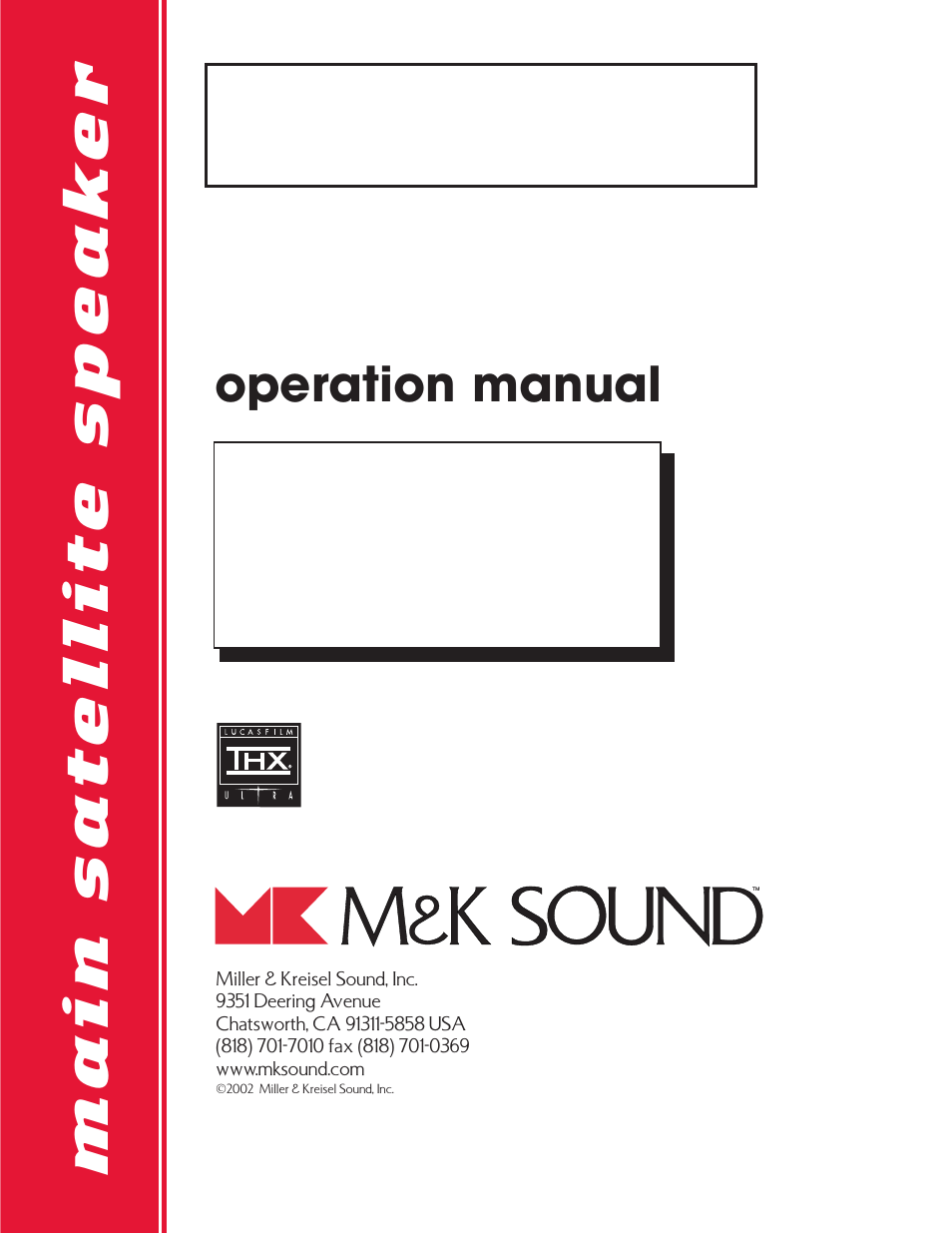 MK Sound S-150THX C User Manual | 10 pages