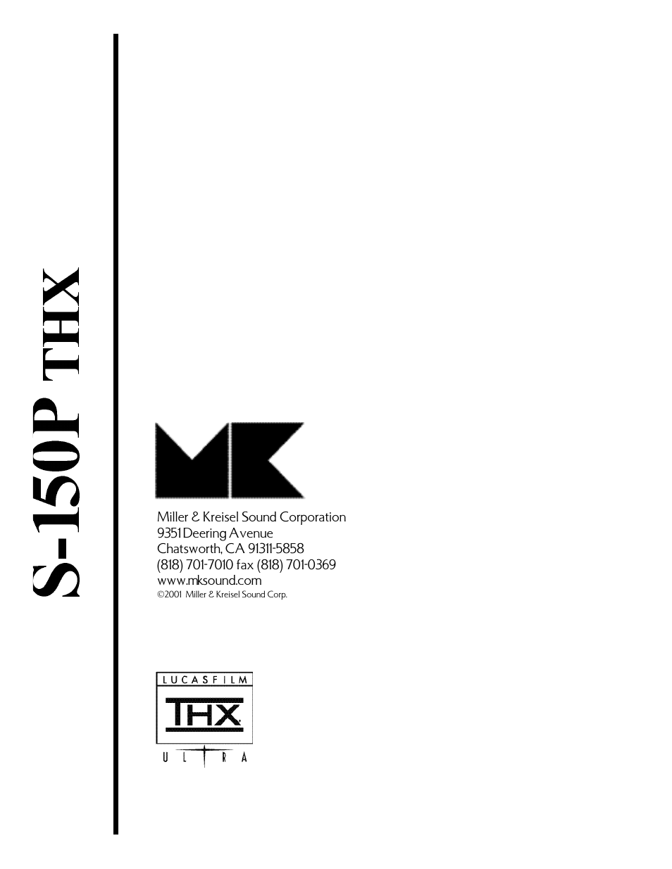 MK Sound S-150P THX User Manual | 16 pages