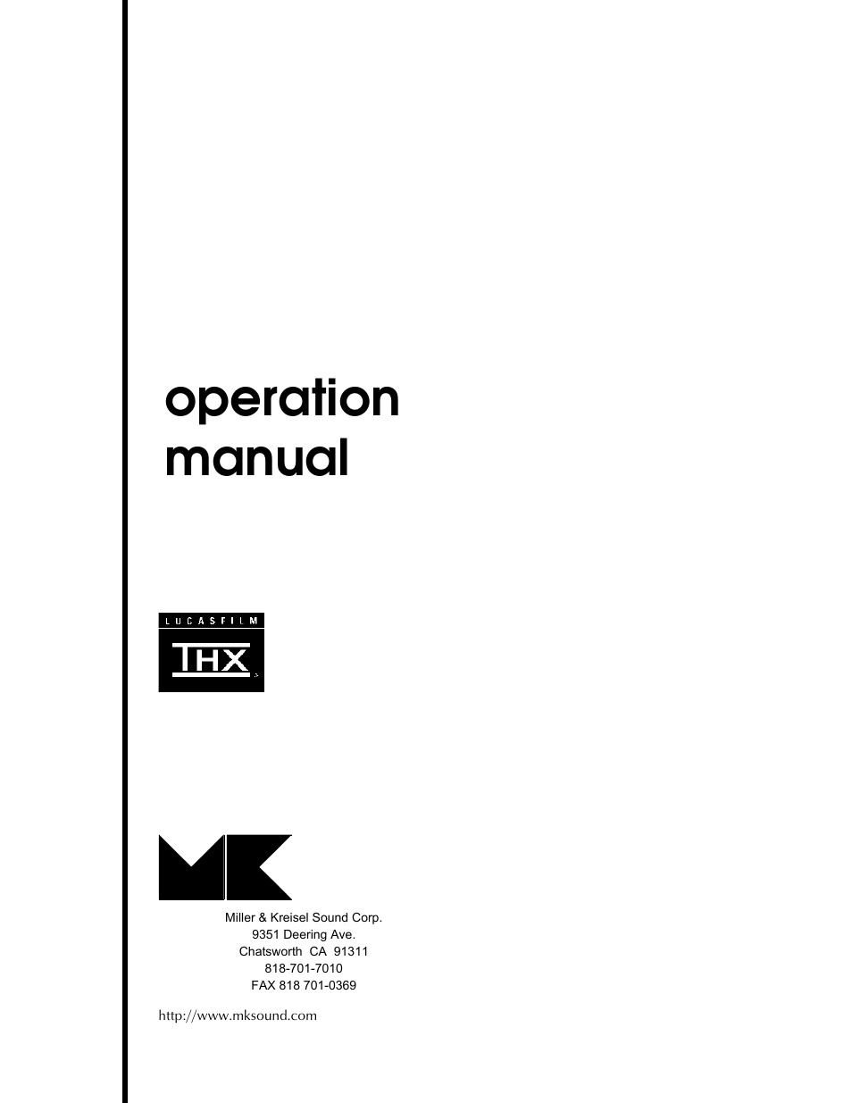 MK Sound SS-150THX User Manual | 12 pages