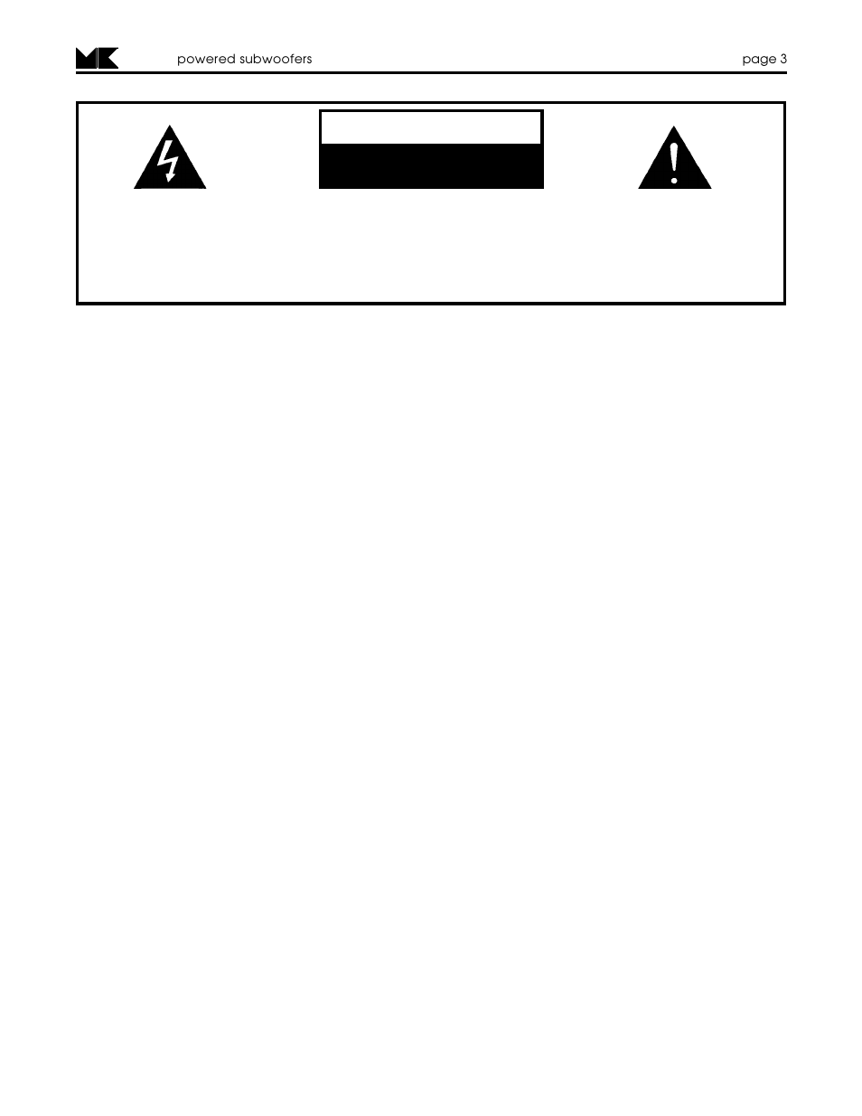 Safety instructions, Caution | MK Sound MX-125 MK II User Manual | Page 3 / 16