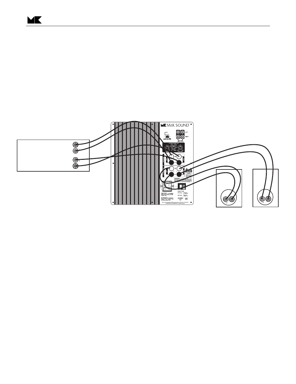 Figure 4 - satellite speaker wiring (optional) | MK Sound VX-850 User Manual | Page 8 / 15