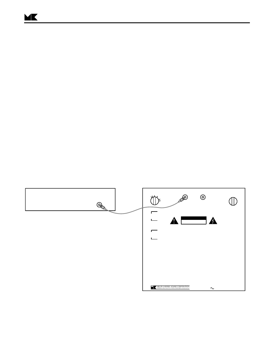 Wiring with the rca jack inputs, Figure 1 - connecting to a surround processor, Surround processor or receiver | Page 6 powered subwoofers, Sub / mono out | MK Sound K-9 User Manual | Page 6 / 16