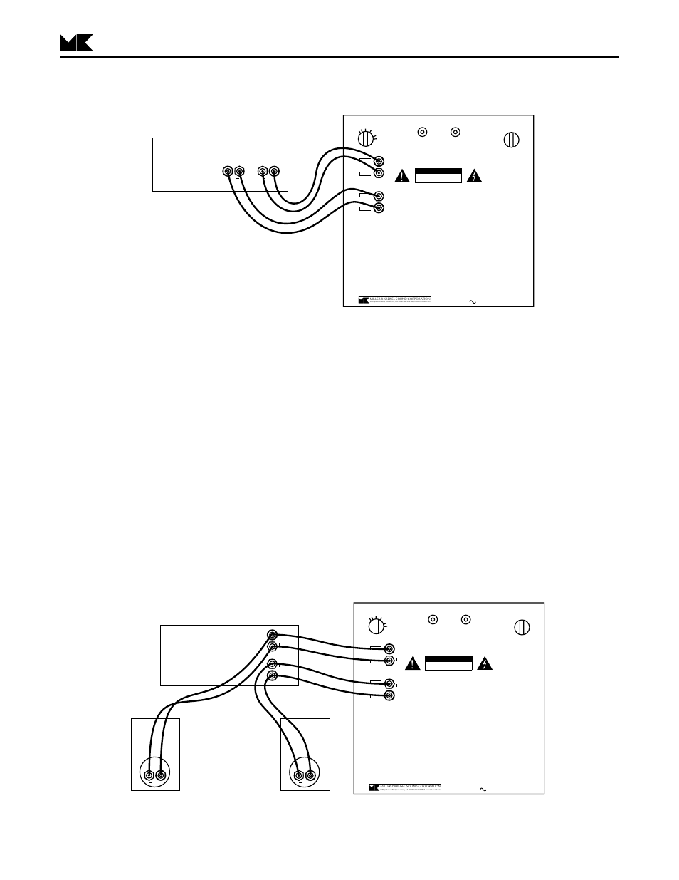 Not dolby digital 5.1), Satellite speaker wiring options, Figure 4 - satellite speaker wiring (optional) | Page 8 powered subwoofers, Amplifier or receiver, Satellite speakers | MK Sound K-9 User Manual | Page 8 / 16