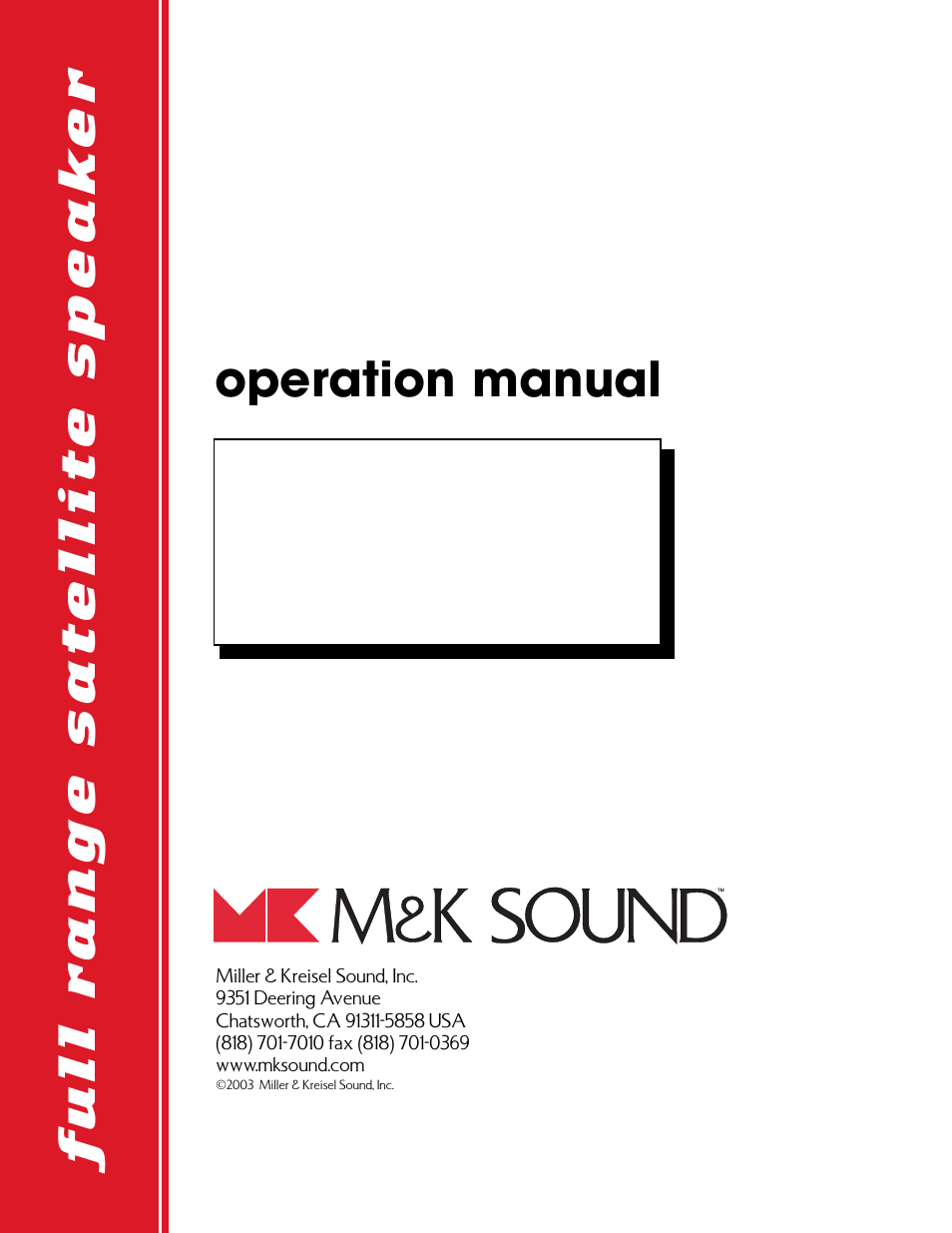 MK Sound B-1600 User Manual | 8 pages