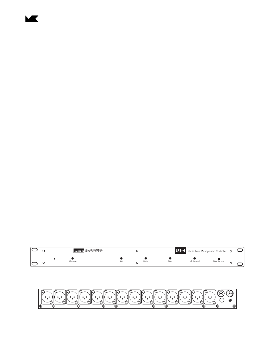 Bass management controller 6, Lfe-4 | MK Sound LFE-4 User Manual | Page 6 / 16