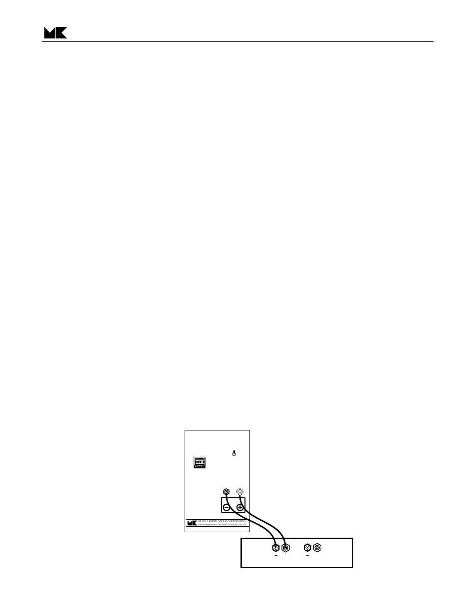 Speaker hook-up, Figure 1 - wiring, One channel only is shown for clarity) | MK Sound S-5000THX User Manual | Page 4 / 12