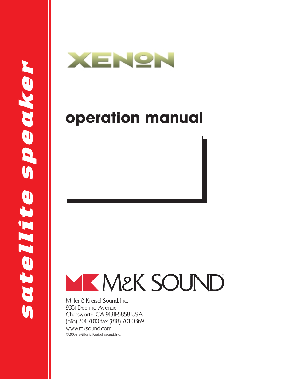 MK Sound LCD-35 User Manual | 16 pages
