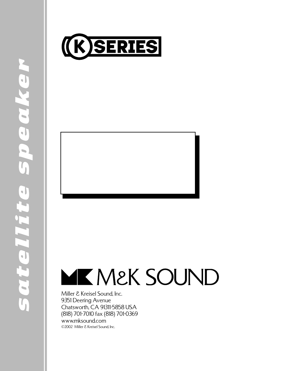 MK Sound K-15 K-7 User Manual | 16 pages