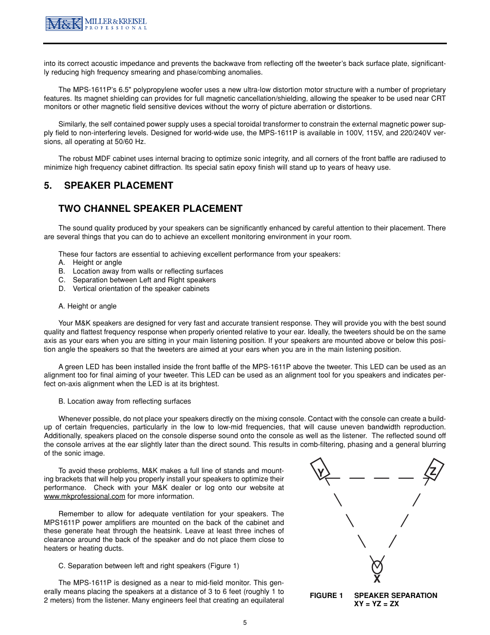 Xy z | MK Sound MPS-1611P User Manual | Page 5 / 14