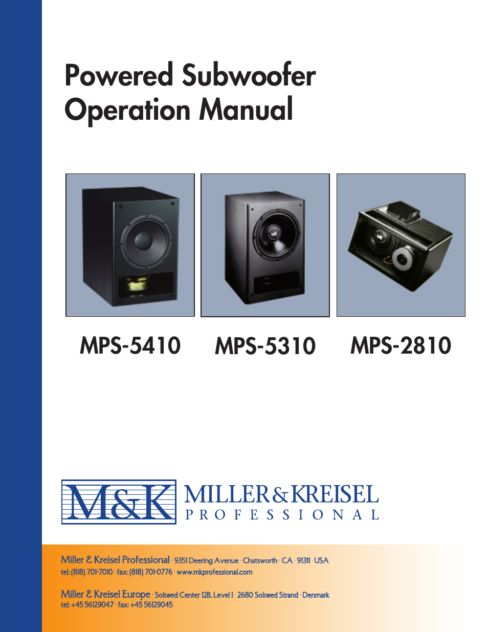 MK Sound MPS-5410 User Manual | 14 pages