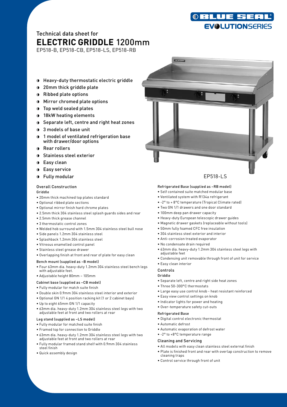 Moffat Blue Seal EP518-RB User Manual | 2 pages
