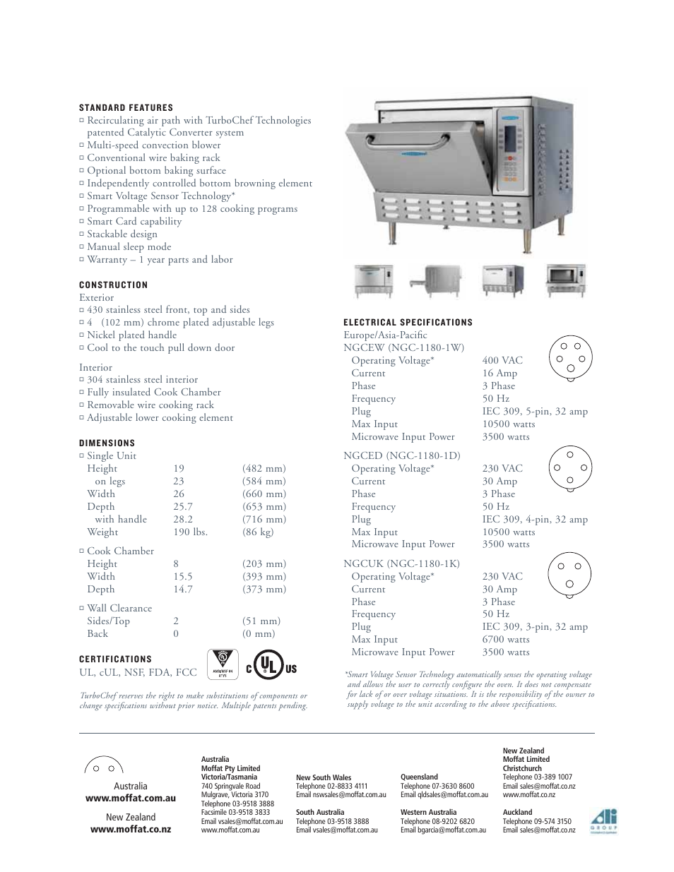 Moffat Turbochef Speed Cook Oven User Manual | Page 4 / 4