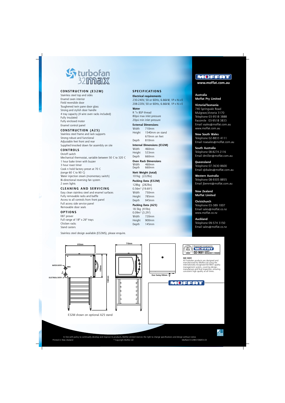 Moffat Bakbar Turbofan 32Max User Manual | Page 6 / 6
