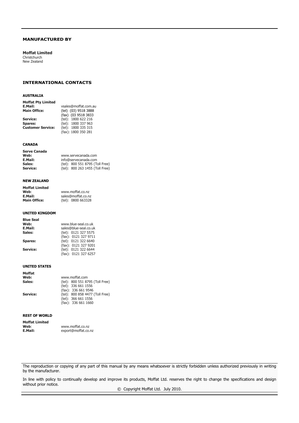 Moffat BLUE SEAL E32D5 User Manual | Page 2 / 22