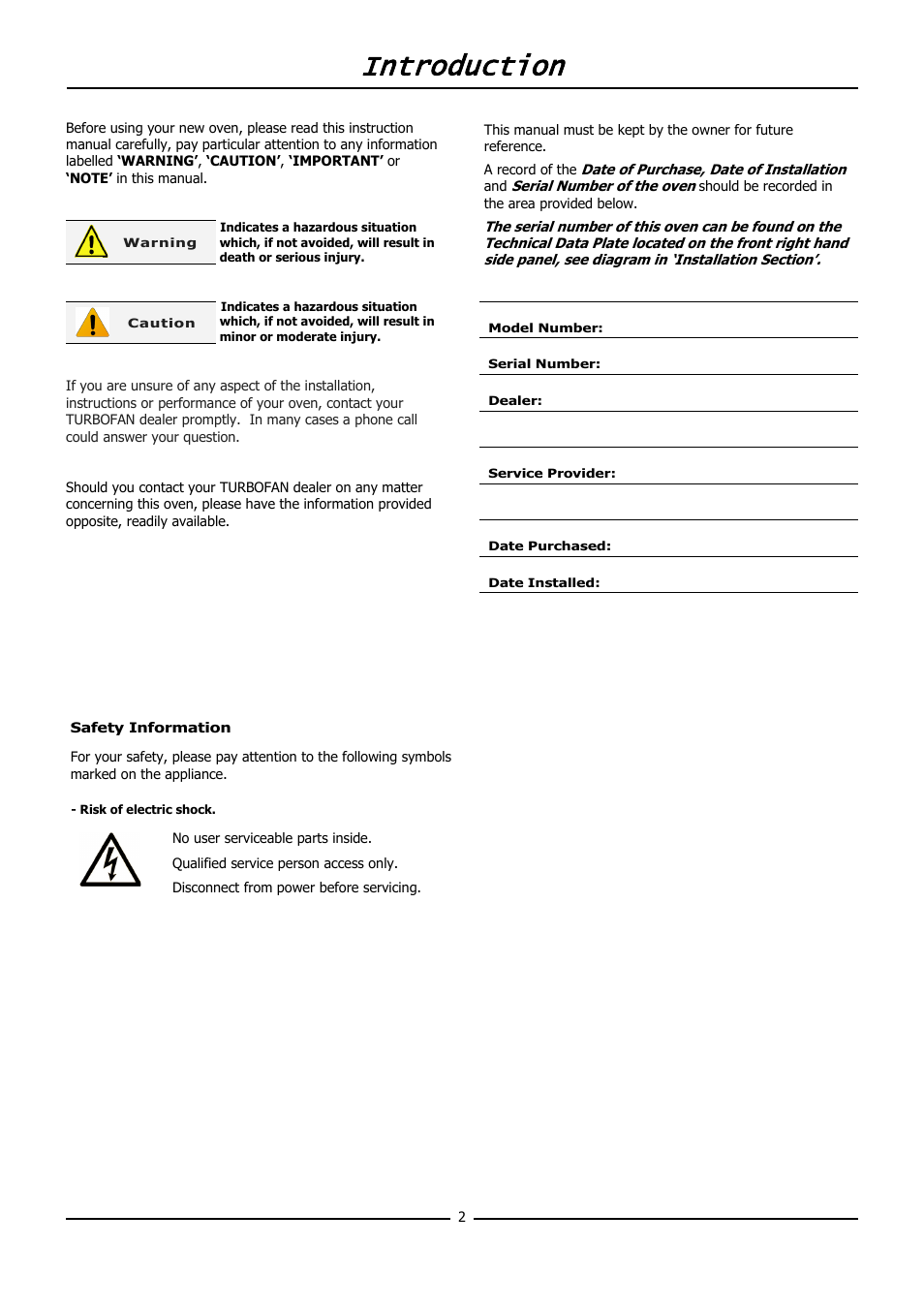 Introduction | Moffat BLUE SEAL E32D5 User Manual | Page 4 / 22