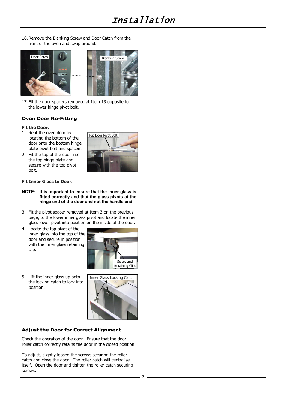 Installation | Moffat BLUE SEAL E32D5 User Manual | Page 9 / 22