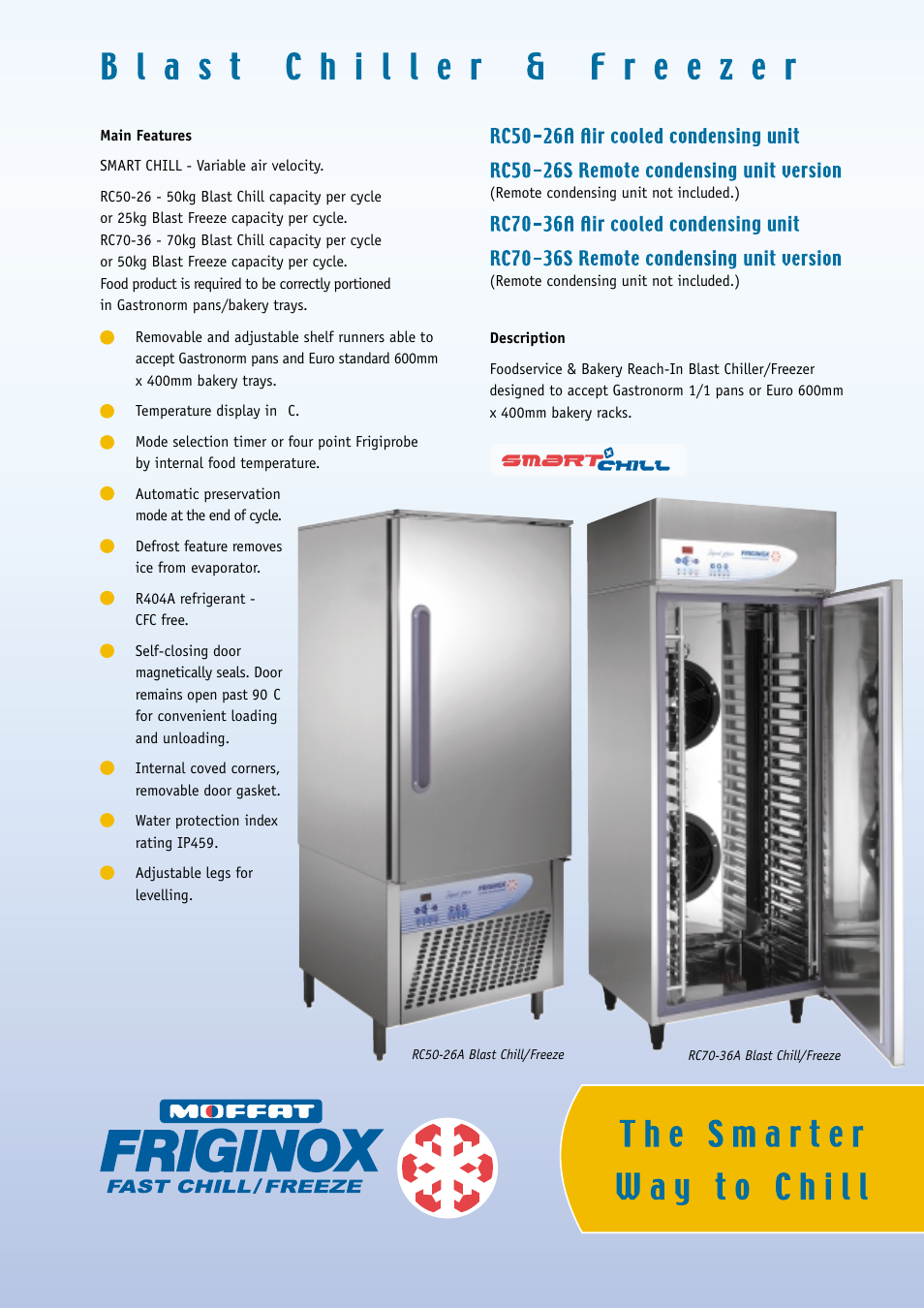 Moffat Friginox RC70-36A User Manual | 2 pages