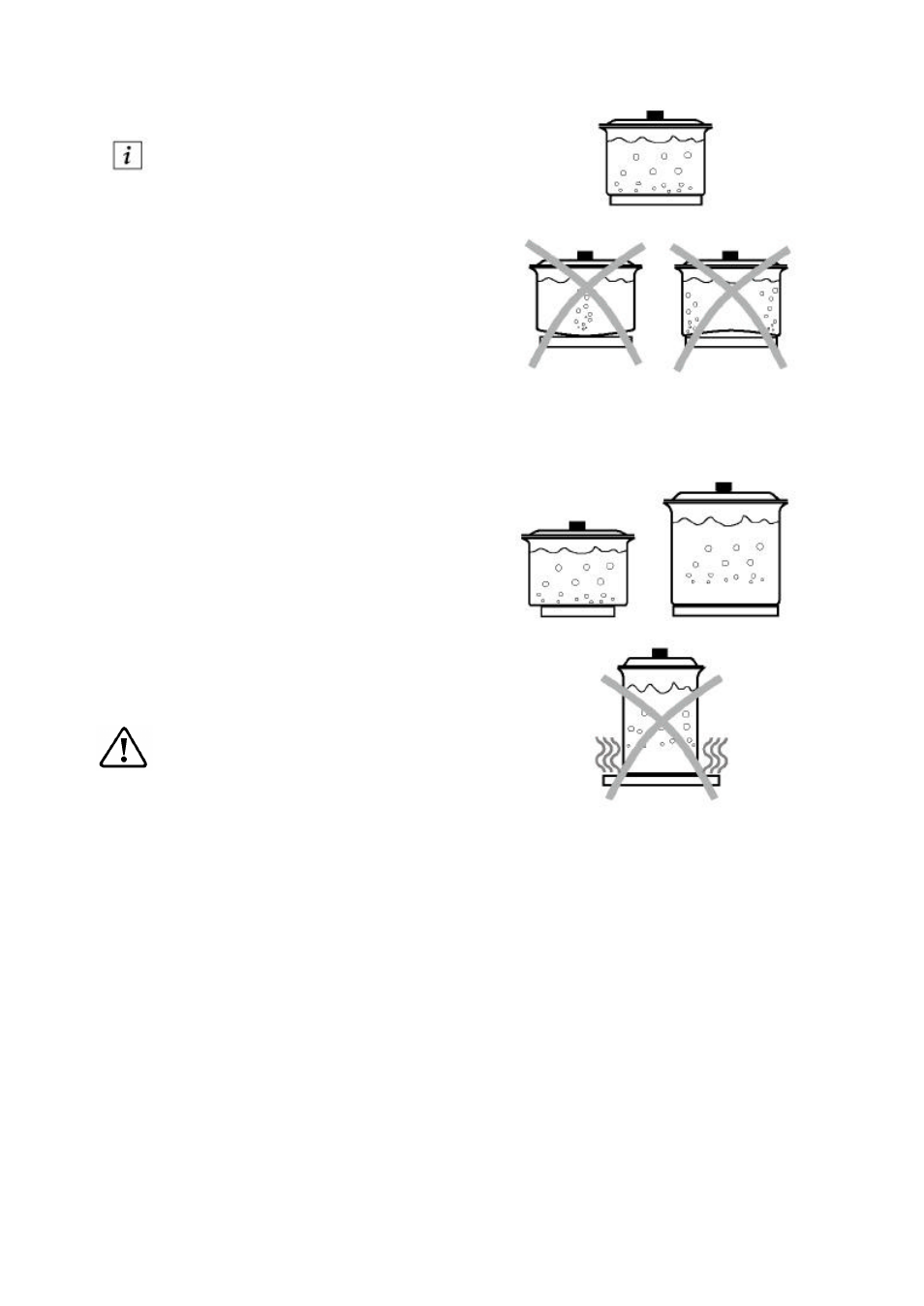 Selecting the hotplate | Moffat ESV5060W User Manual | Page 11 / 20