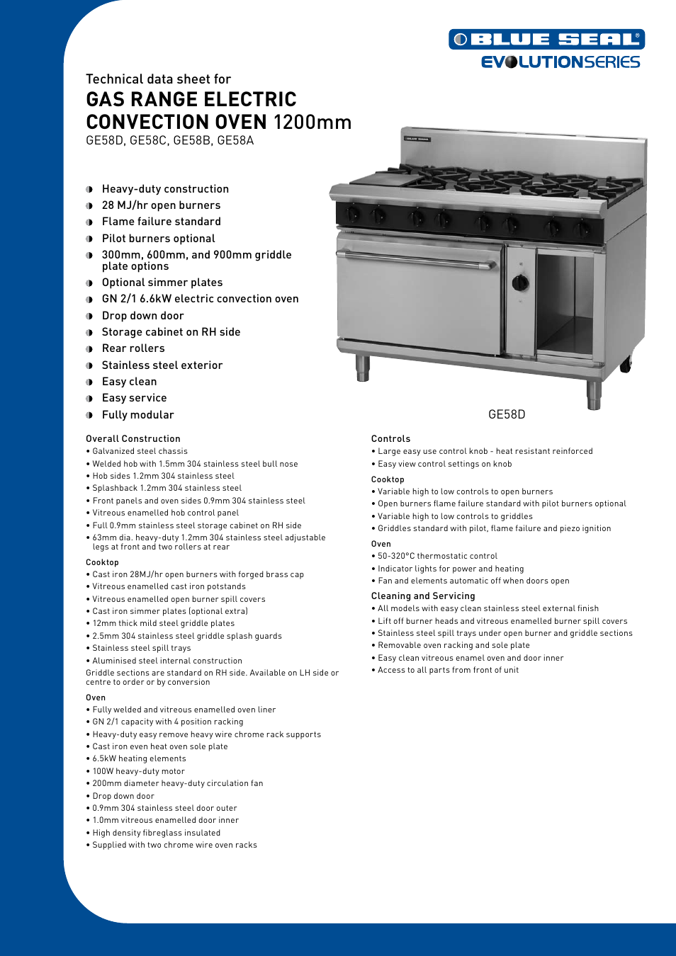 Moffat GE58A User Manual | 2 pages