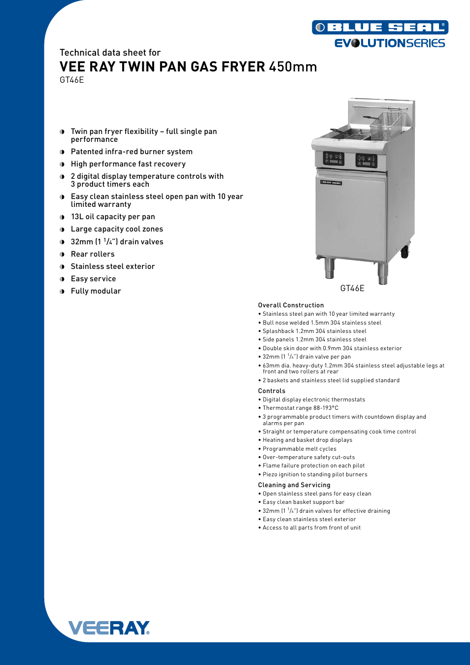 Moffat Blue Seal GT46E User Manual | 2 pages