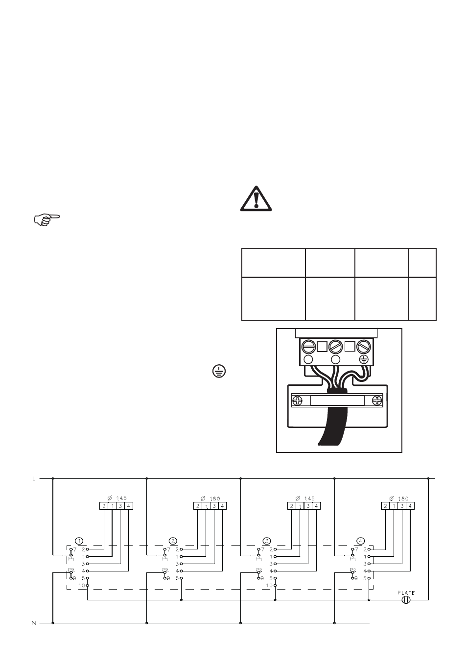 Electrical connections, Wiring diagram, Supply cable specifications | Moffat MEH 631 User Manual | Page 9 / 12