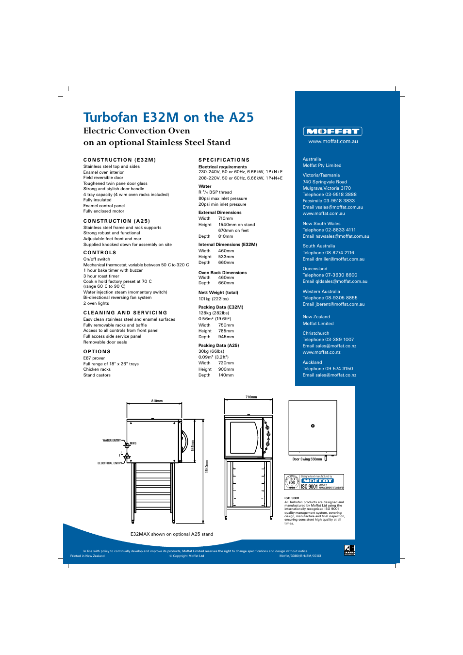 Turbofan e32m on the a25 | Moffat E32M User Manual | Page 2 / 2