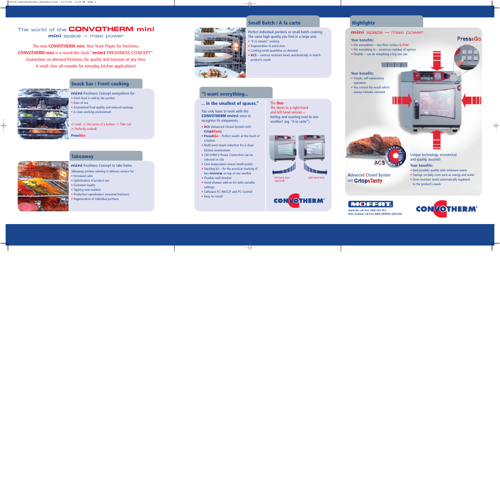 Convotherm mini | Moffat Convotherm Combi Steamer User Manual | Page 2 / 2