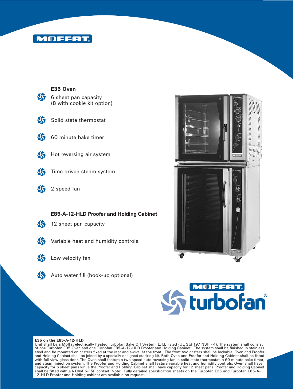 Moffat E35 Series User Manual | 2 pages