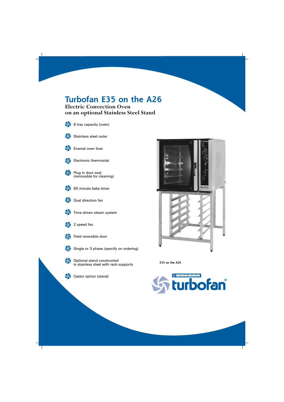 Moffat Bakbar Turbofan E35 User Manual | 2 pages