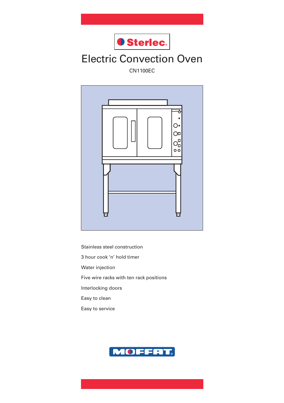 Moffat STERLEC CN1100EC User Manual | 2 pages