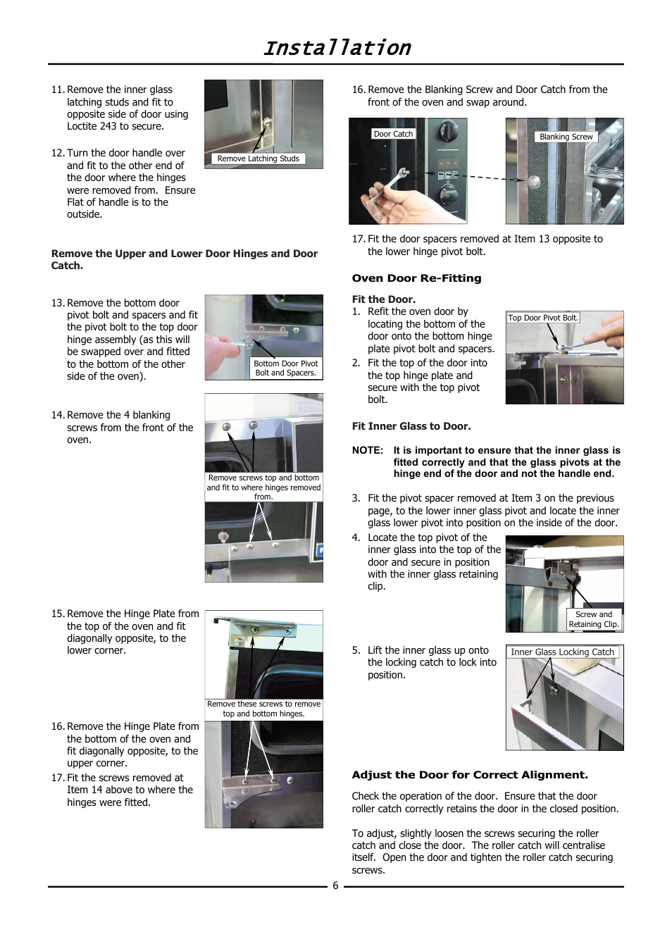 Installation | Moffat TURBOFAN E31D4 User Manual | Page 8 / 19